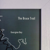Bruce Trail Map Prints - Framed