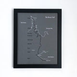Cabot Trail Map Prints - Framed