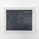 Kettle Valley Rail Trail Map Prints - Framed