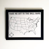 For Carley: Baseball Fan Push Pin Map of MLB Ballparks
