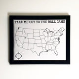 For Laura: Baseball Fan Push Pin Map of MLB Ballparks