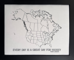 ‘Every day is a great day for hockey’ Hockey Fan Push Pin Map