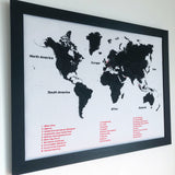 Bespoke Push Pin Map of Region, City or Area