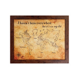 I haven’t been everywhere, but it’s on my list Antique Look World Push Pin Map