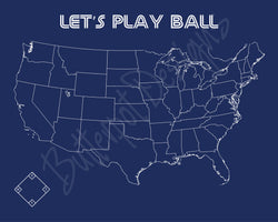 For Laura: Baseball Fan Push Pin Map of MLB Ballparks