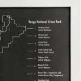 Rouge Urban National Park Push Pin Map