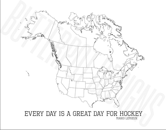 For Brittany: Hockey Fan Push Pin Map and Hockey Skate Pins