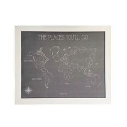 The Places You’ll Go World Push Pin Map