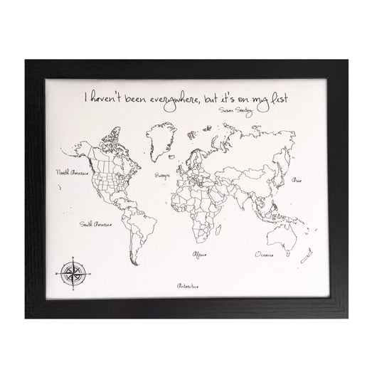 I haven’t been everywhere but it’s on my list - Modern Style World Push Pin Map
