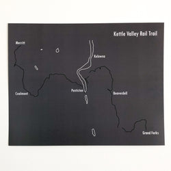 Kettle Valley Rail Trail Map Prints
