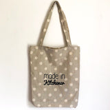 Grey with White Dots Made in Kitchener Tote Bag