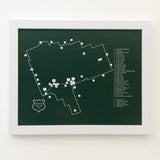 Algonquin Park Map Prints - Unframed