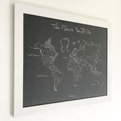 The Places You’ll Go World Push Pin Map