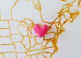 Heart Map Pins