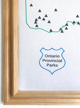 Ready to ship Ontario Provincial Parks Push Pin Maps