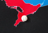 Large Take Me Out to the Ball Game - Baseball Fan Push Pin Map of MLB Ballparks