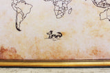 Bespoke Antique Style World Push Pin Travel Map