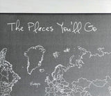 The Places You’ll Go World Push Pin Map