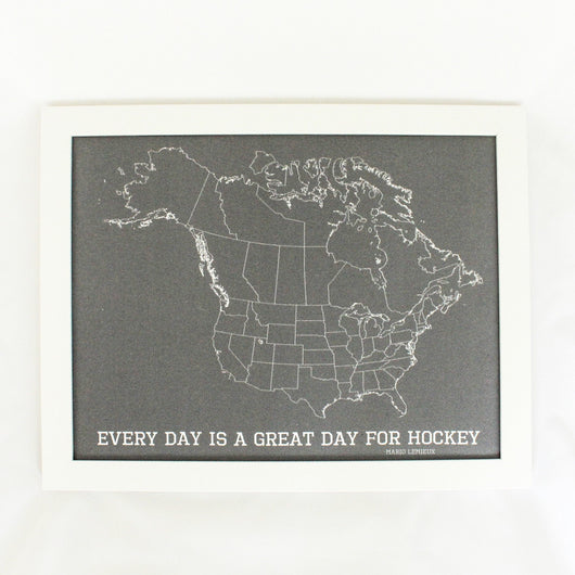 Hockey Fan Push Pin Map