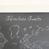Adventure Awaits - Framed World Push Pin Map