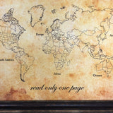 ‘The world is a book’ World Push Pin Map