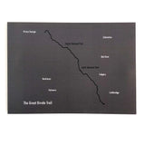 Great Divide Trail Map Prints - Framed