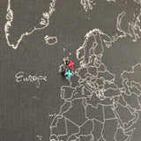 Adventure Awaits - Framed World Push Pin Map