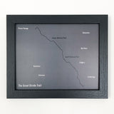 Great Divide Trail Map Prints - Framed
