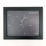 Kettle Valley Rail Trail Map Prints - Framed